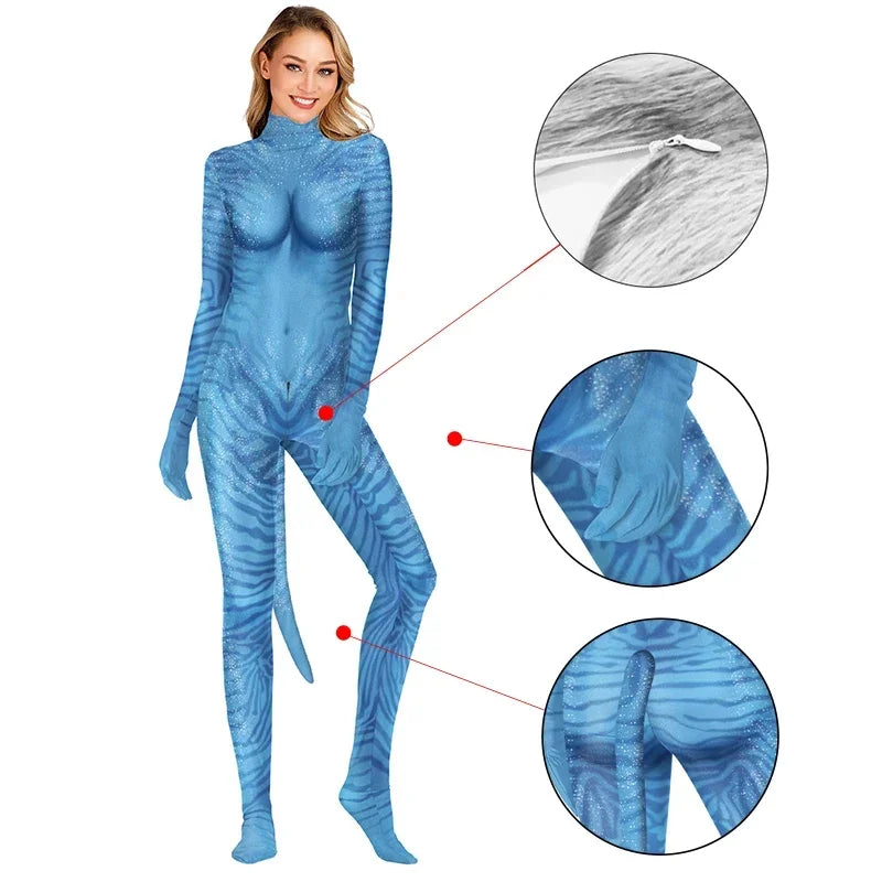 3D Full-Body Costume – Futuristic Blue