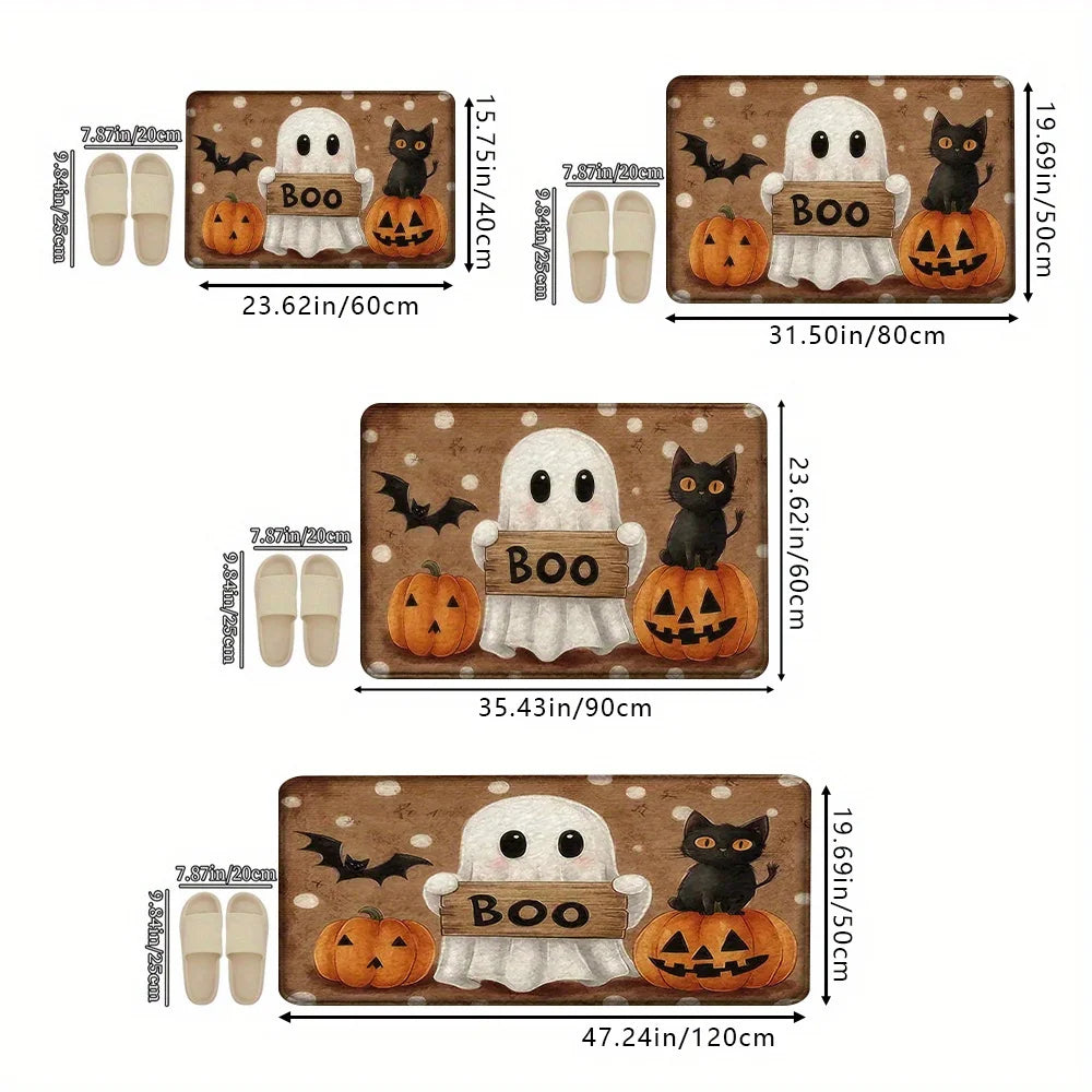 Pumpkin &amp; Ghost Rug