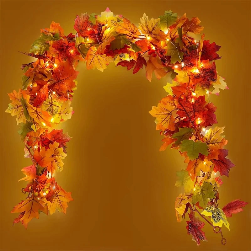 Artificial Maple Leaf Garland