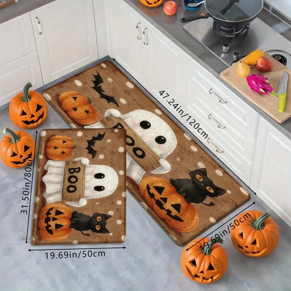 Pumpkin &amp; Ghost Rug