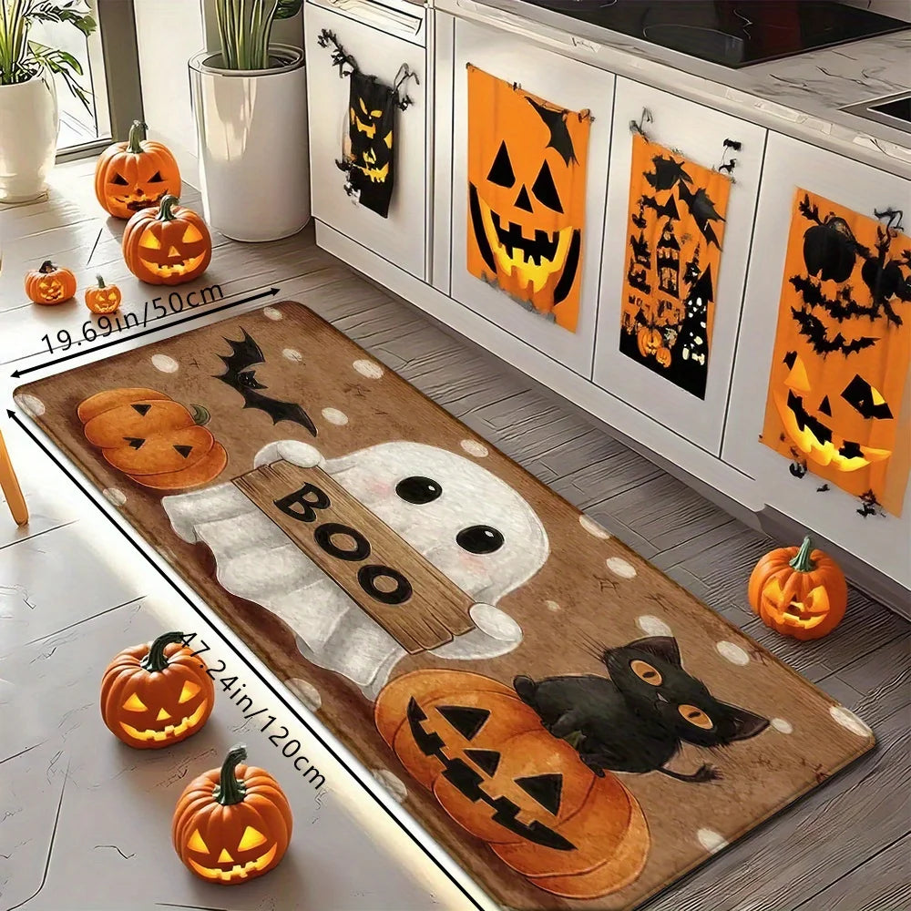 Pumpkin &amp; Ghost Rug