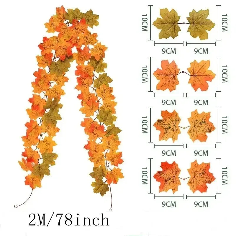Artificial Maple Leaf Garland