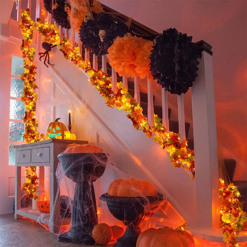 Artificial Maple Leaf Garland