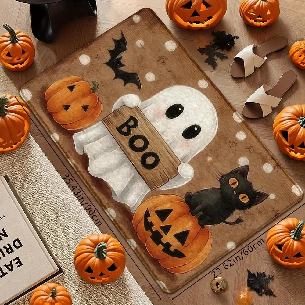 Pumpkin &amp; Ghost Rug
